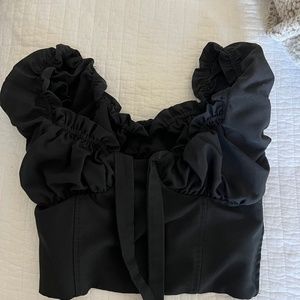 Black crop top